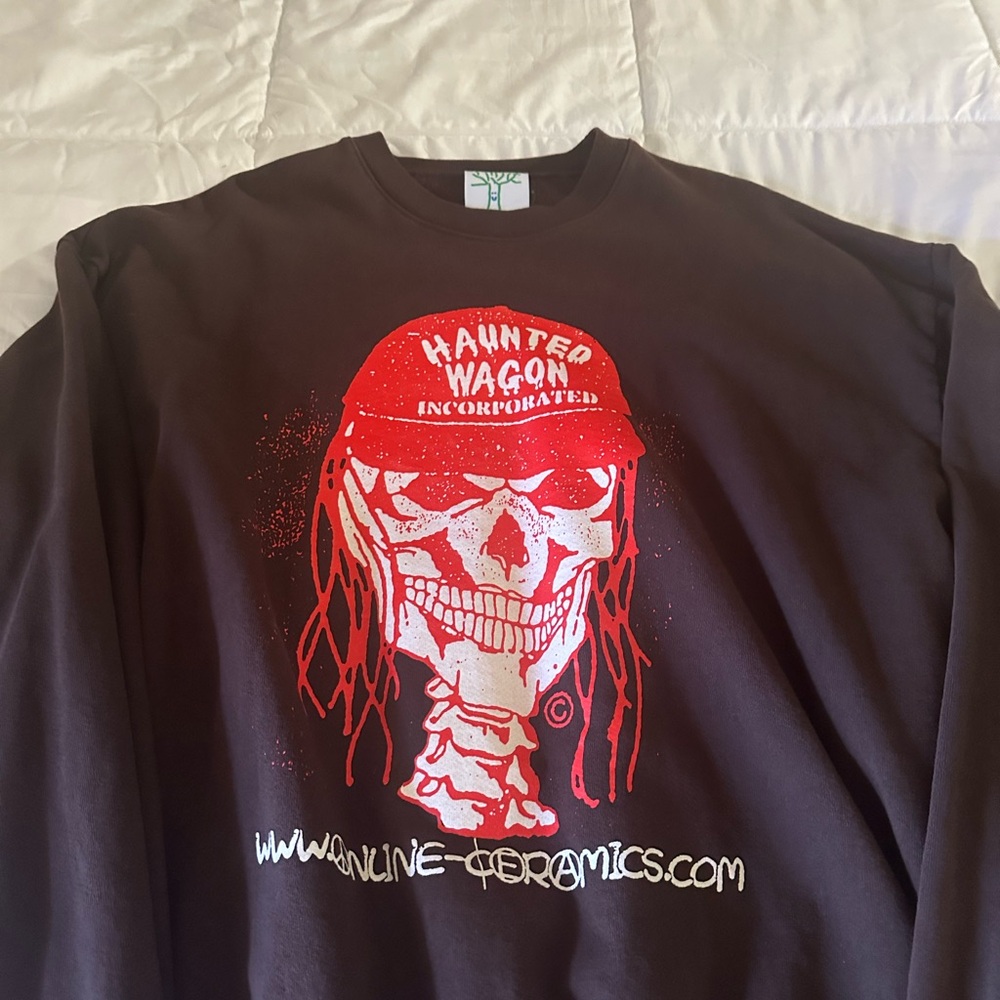 Online Ceramics Haunted Wagon Graphic Sweatshirt